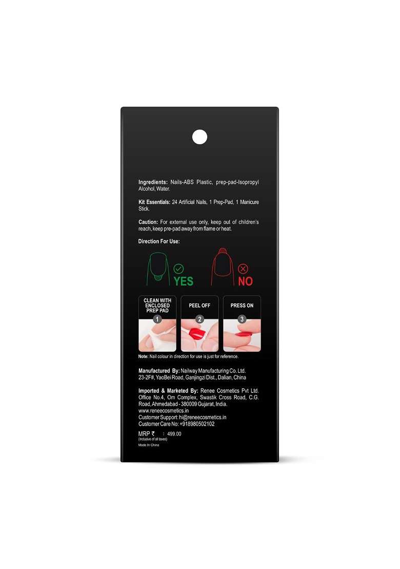 Renee Stick On Nails Bn 08 - Indya