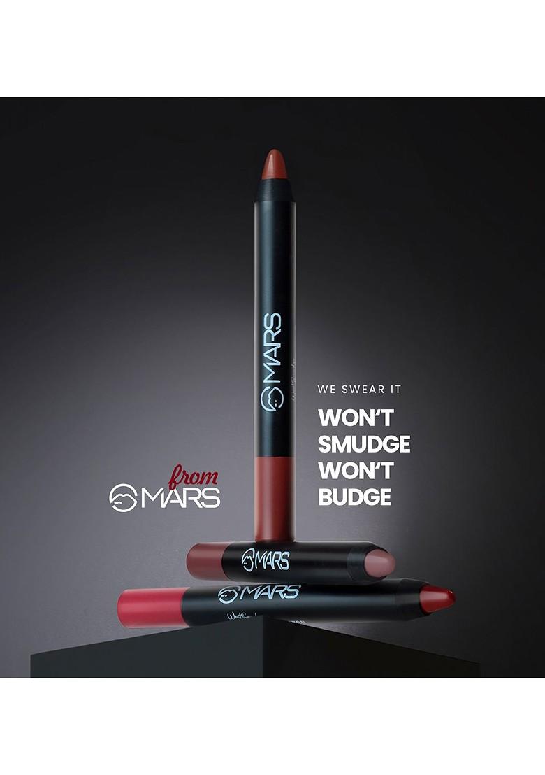 Mars Set Of 4 Long Lasting Smudge Proof Matte Lip Crayons 14Gm I Am Strong 01 Love Myself 02 No Filter 03 Beautiful 04