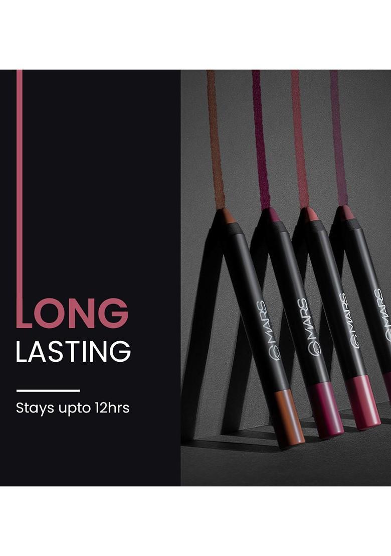 Mars Set Of 4 Long Lasting Smudge Proof Matte Lip Crayons 14Gm I Am Strong 01 Love Myself 02 No Filter 03 Beautiful 04