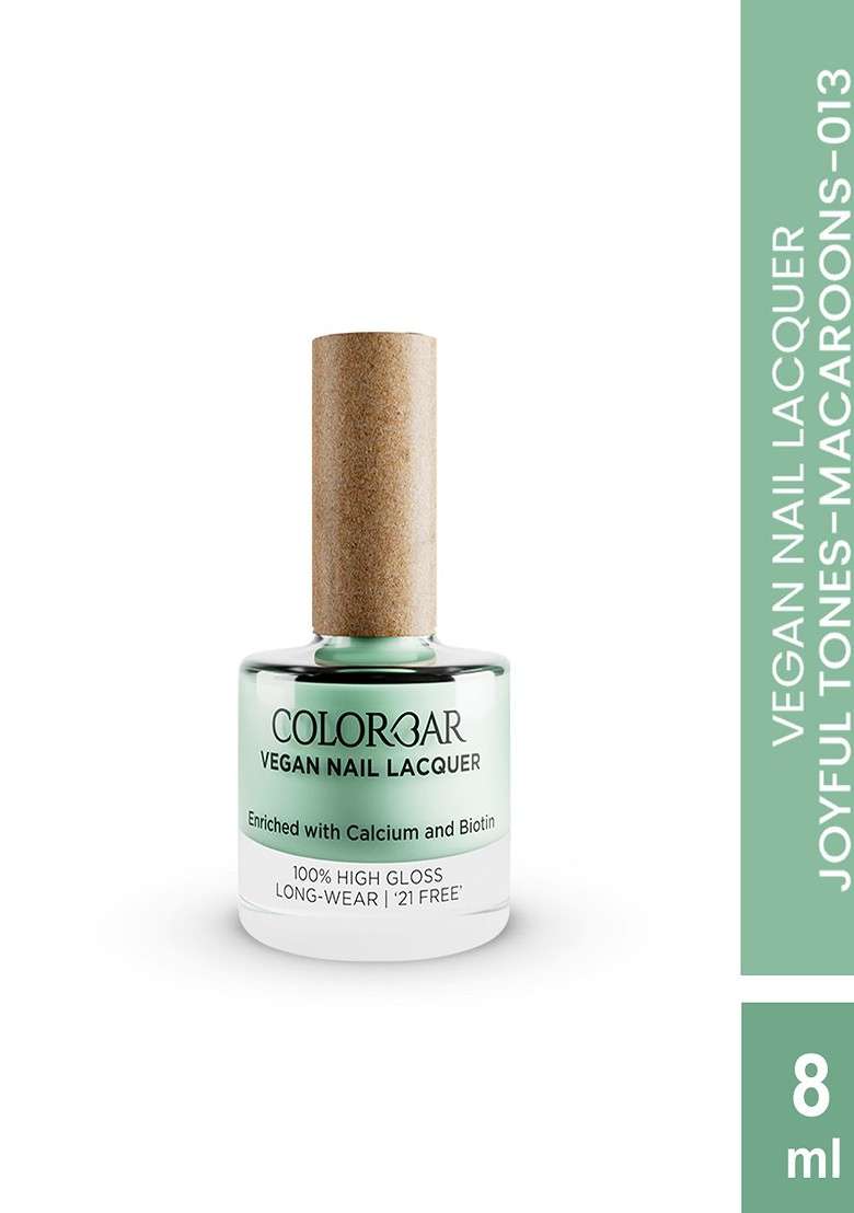 Colorbar Joyful Tone High Gloss Vegan Nail Lacquer With Biotin 8Ml Macaroons 13 - Indya