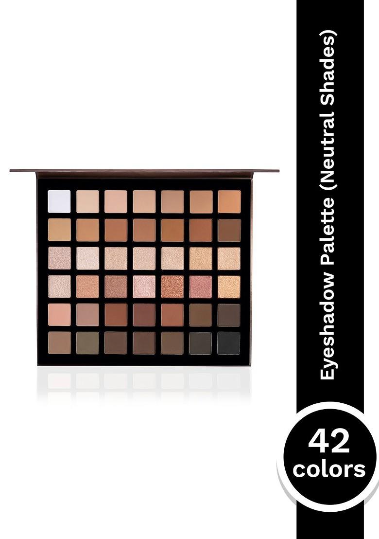 Pac Prism Neutrals 42 Colour Long Lasting Highly Pigmented Eyeshadow Palette 50 4G