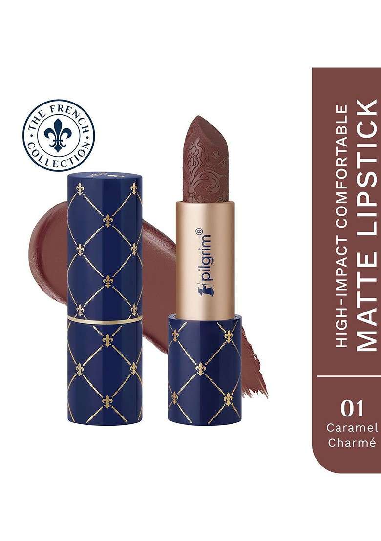 Pilgrim High Impact Comfortable Matte Lipstick 4 G Caramel Charme 01 - Indya