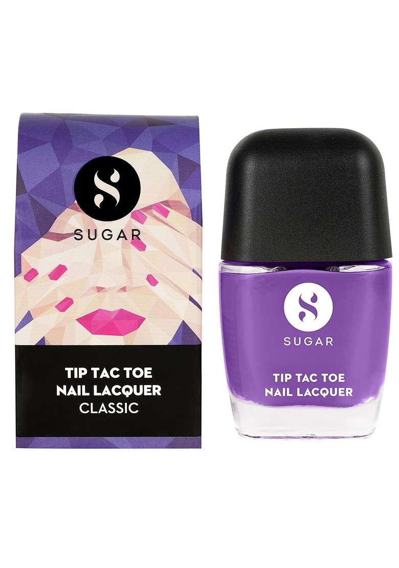Sugar Tip Tac Toe Long Lasting Glossy Nail Lacquer 9 Ml Purple Passion 04 - Indya
