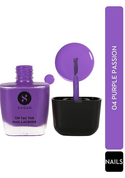 Sugar Tip Tac Toe Long Lasting Glossy Nail Lacquer 9 Ml Purple Passion 04