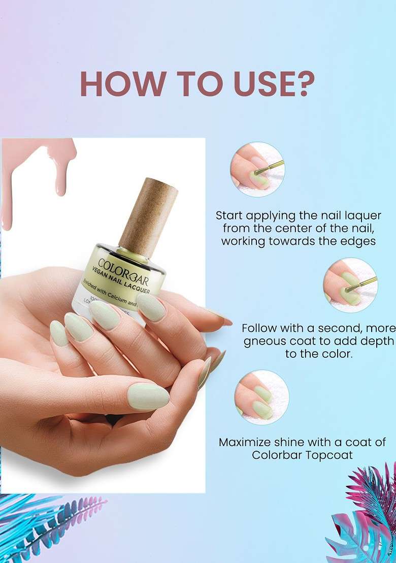 Colorbar Joyful Tone High Gloss Vegan Nail Lacquer With Biotin 8Ml Marshmellow 15 - Indya