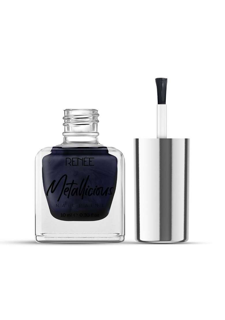 Renee Metallicious Long Lasting Nail Paint 10Ml Navy Nebula - Indya