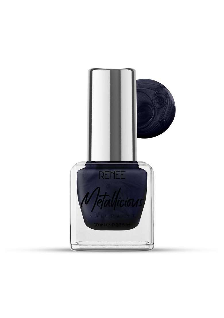 Renee Metallicious Long Lasting Nail Paint 10Ml Navy Nebula - Indya