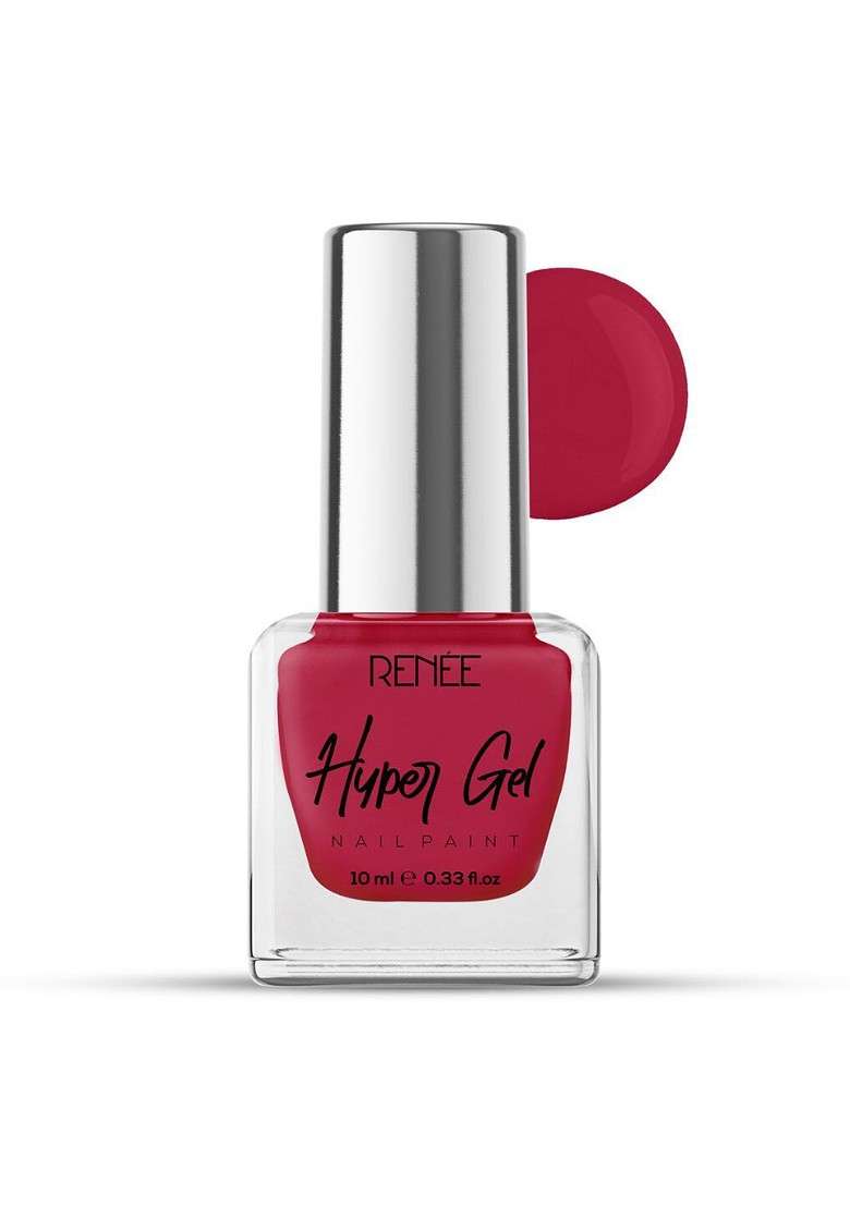 Renee Hyper Gel Long Lasting Nail Paint 10Ml Crimson Red - Indya
