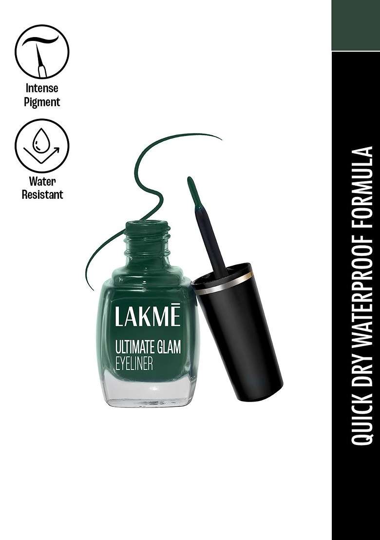 Lakme Ultimate Glam Eye Liner With Semi Matte Finish Water Smudgeproof 9Ml Green - Indya