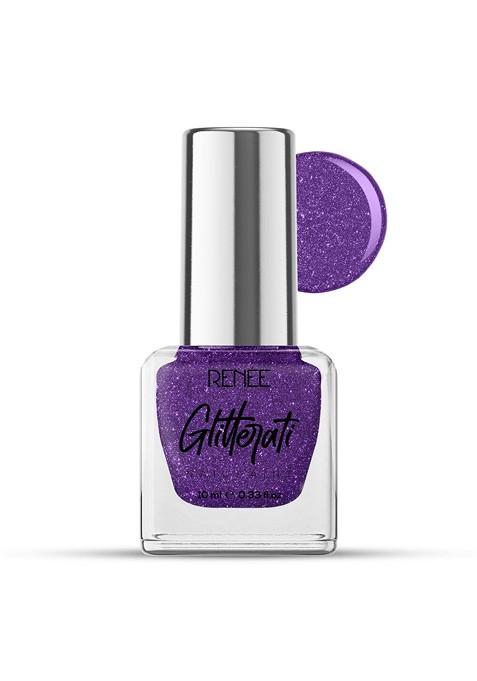 Renee Glitterati Nail Paint 10Ml Purple Galaxy