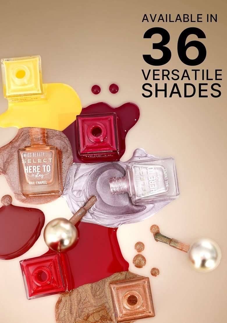 Swiss Beauty Here To Stay Waterproof Nail Enamel 12Ml Mild Rose 3 - Indya
