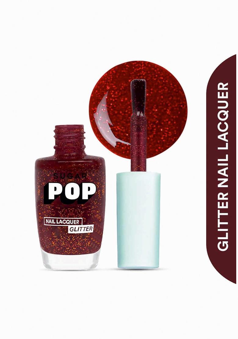 Sugar Pop Glitter Quick Dry Chip Resistant Nail Lacquer 10Ml Ruby Glaze 09