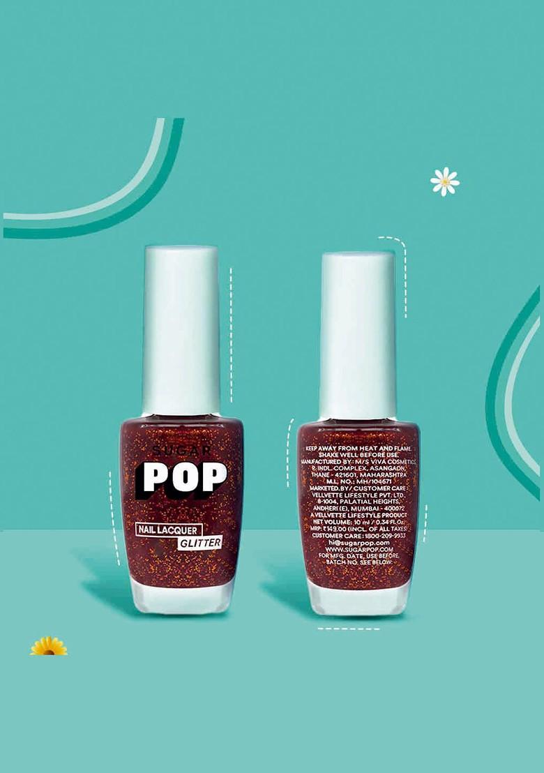 Sugar Pop Glitter Quick Dry Chip Resistant Nail Lacquer 10Ml Ruby Glaze 09