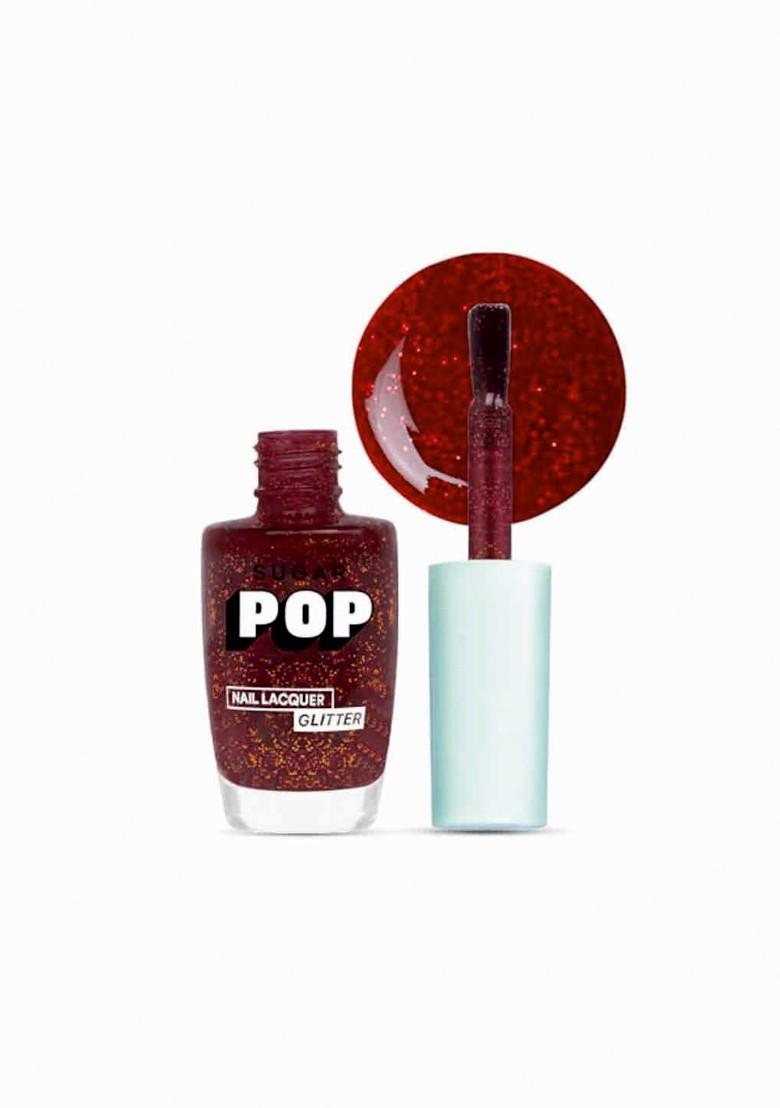 Sugar Pop Glitter Quick Dry Chip Resistant Nail Lacquer 10Ml Ruby Glaze 09