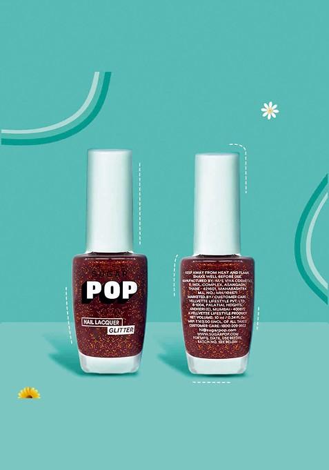 Sugar Pop Glitter Quick Dry Chip Resistant Nail Lacquer 10Ml Ruby Glaze 09