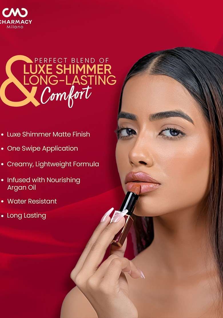 Charmacy Milano Diamond Rush Lipstick With Argan Oil 3 8 G Ruby 78 - Indya