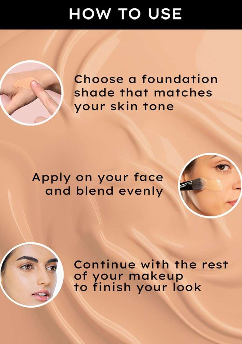 Faces Canada 3 In 1 Flawless Matte Foundation 30Ml Warm Natural 021 - Indya