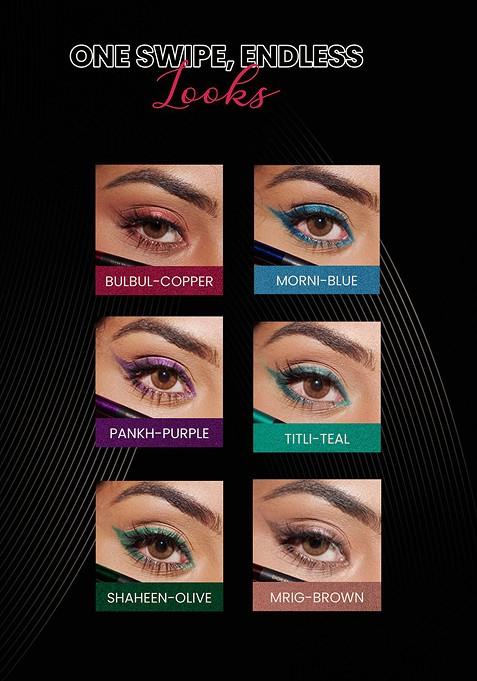 Parul Garg Set Of 6 Beauty Luxe Shimmer Kajal Bulbul Morni Pankh Titli Shaheen Mrig