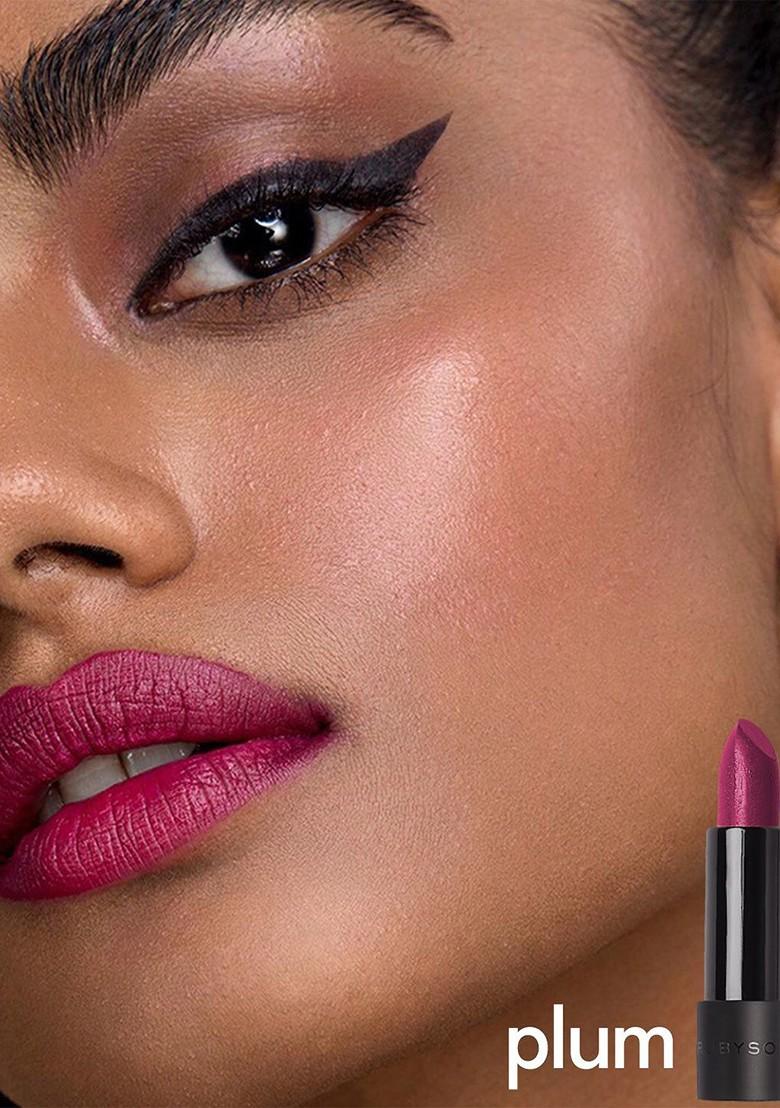 Ruby'S Organics Semi Matte Long Lasting Lipstick 3 7G Plum