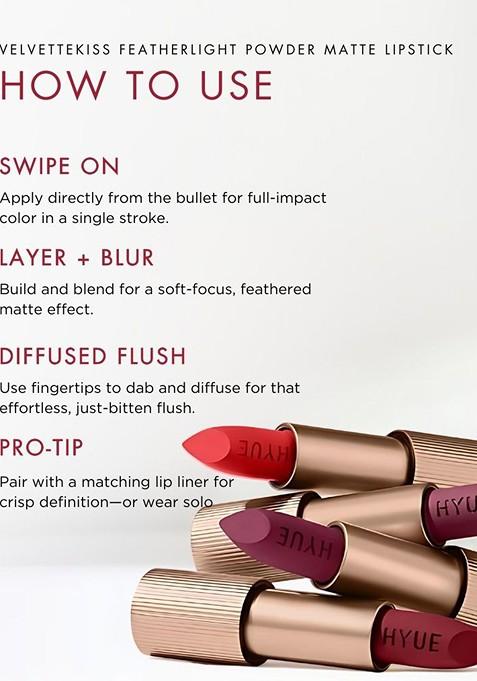 Hyue Velvette Kiss Bullet Matte Lipstick Unfiltered Feather Light And Smudge Proof