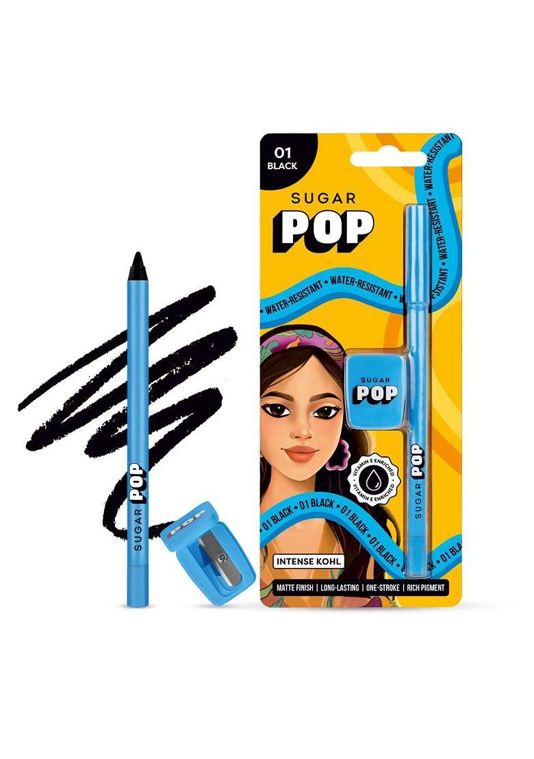 Sugar Pop Intense Kohl Long Lasting Pencil 1 2G Black 01 - Indya