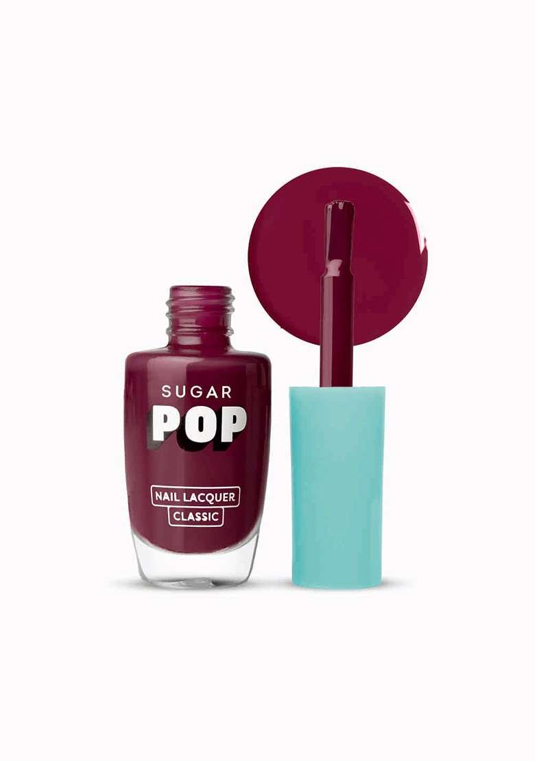Sugar Pop Quick Drying Long Wear Glossy Classic Nail Lacquer 10 Ml Burgundy Bloom 22 - Indya