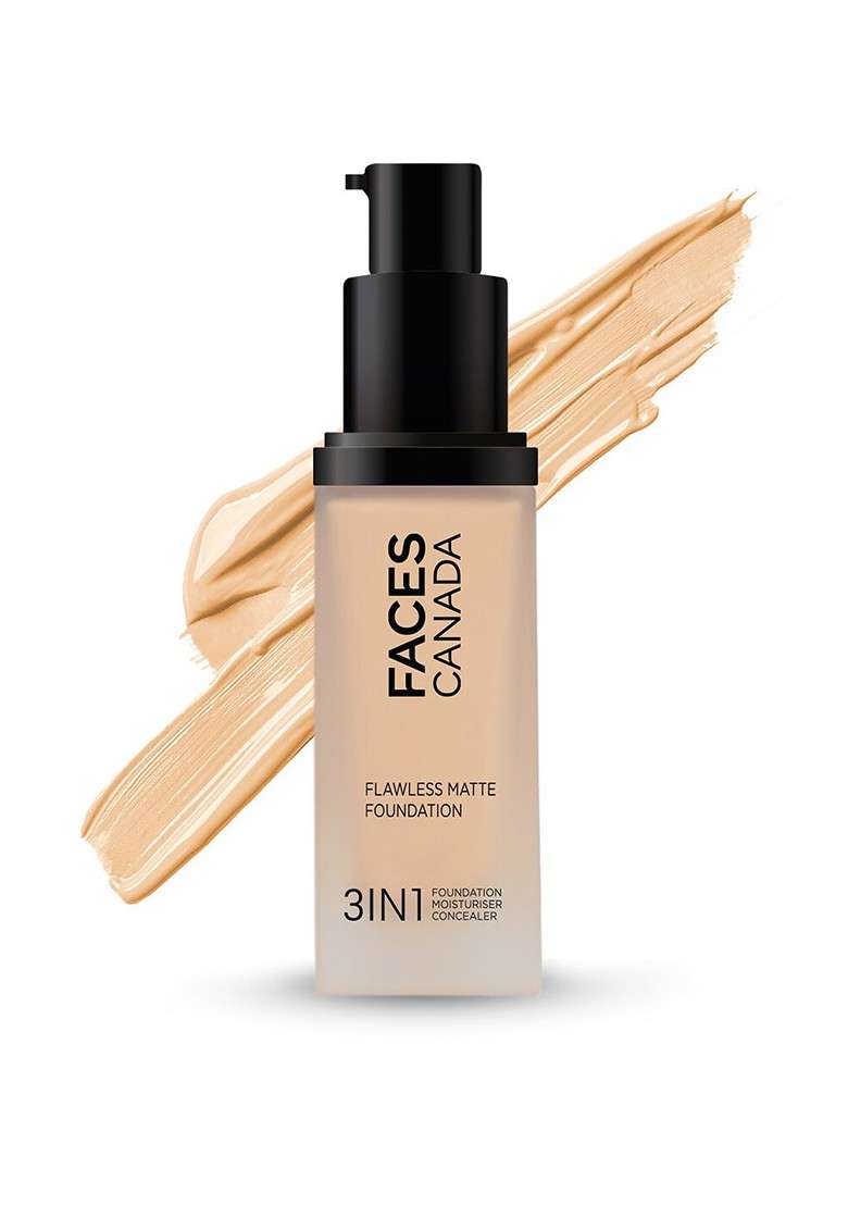 Faces Canada 3 In 1 Flawless Matte Foundation 30Ml Rich Ivory 013 - Indya
