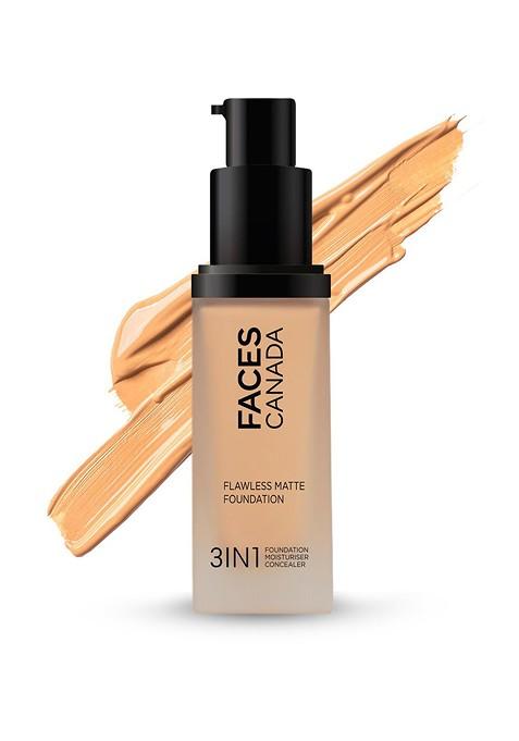 Faces Canada 3 In 1 Flawless Matte Foundation 30Ml Golden Beige 032