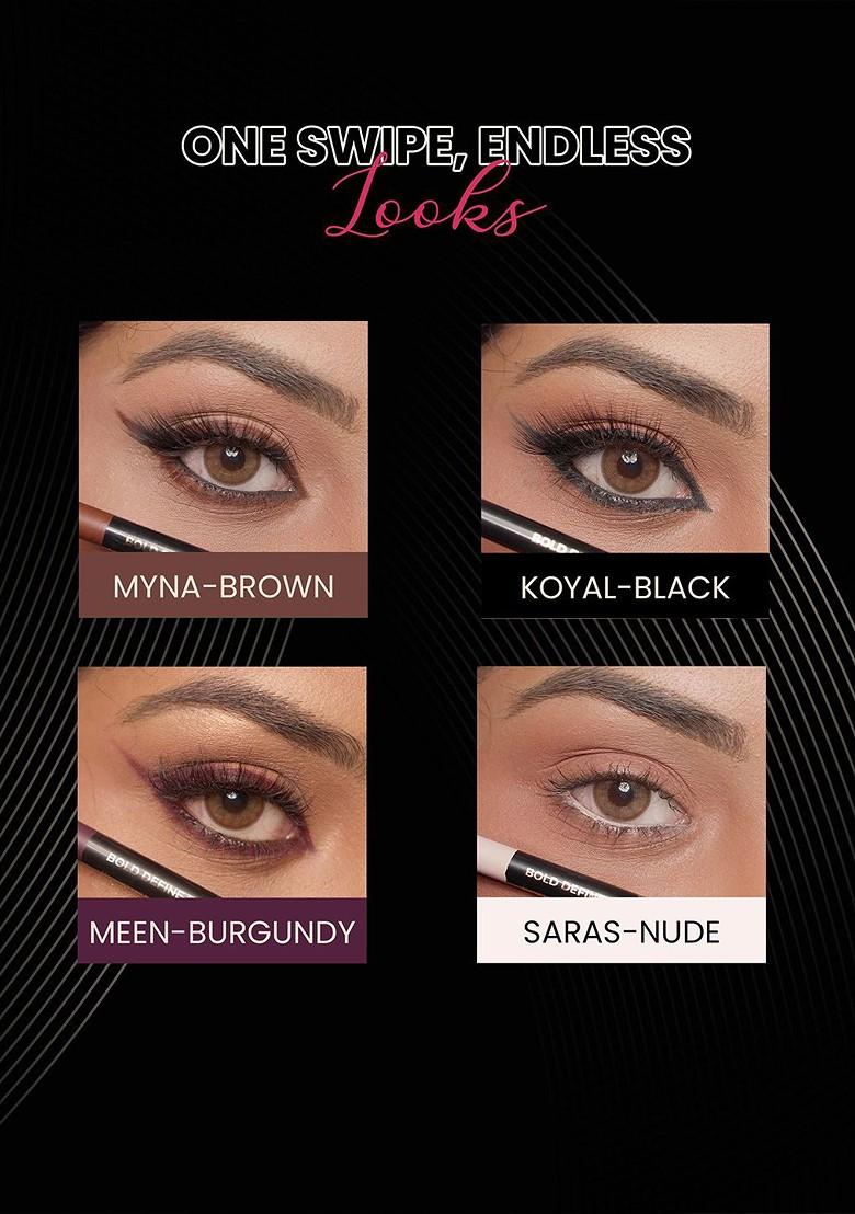 Parul Garg Set Of 4 Everyday Basic Long Lasting Kajal Myna Koyal Meen Saras