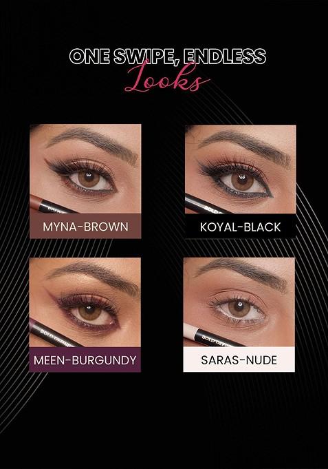 Parul Garg Set Of 4 Everyday Basic Long Lasting Kajal Myna Koyal Meen Saras