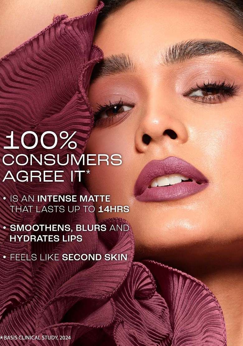 Lakme Rouge Bloom Hydrating Waterproof Matte Liquid Lipstick 3 5Ml Regal Rose 102 - Indya