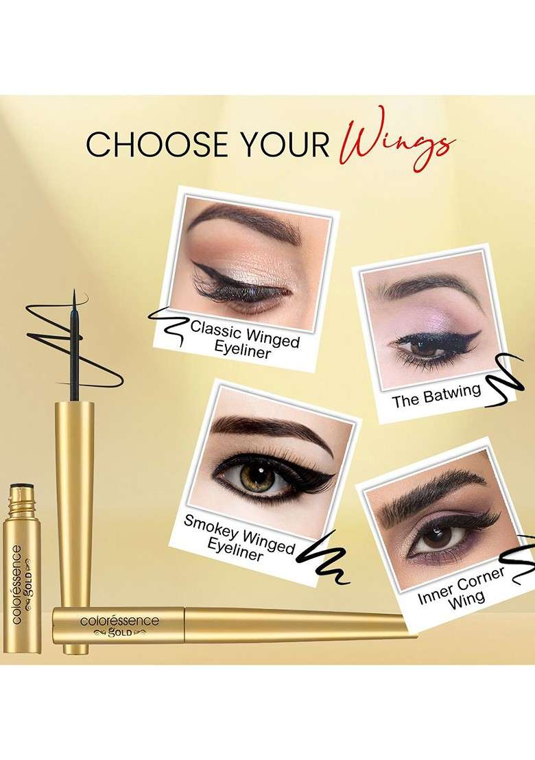 Coloressence Gold Camera Ready Long Wear Eyeliner 3 5 Ml Black - Indya
