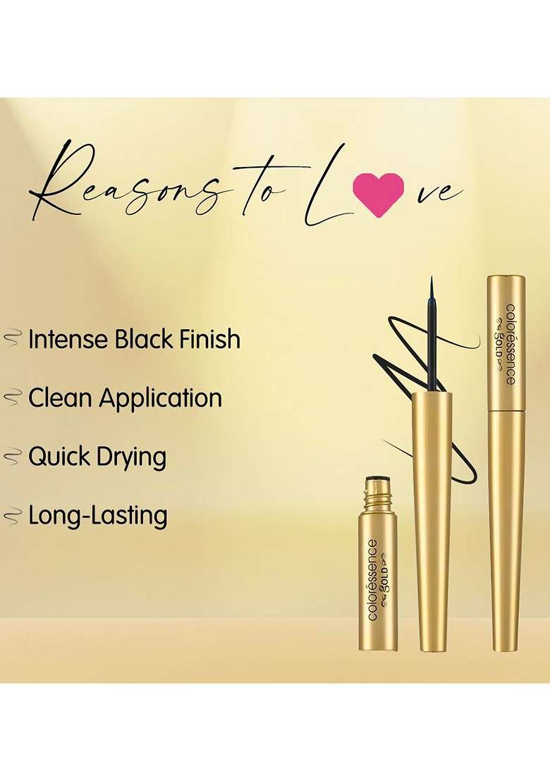 Coloressence Gold Camera Ready Long Wear Eyeliner 3 5 Ml Black - Indya