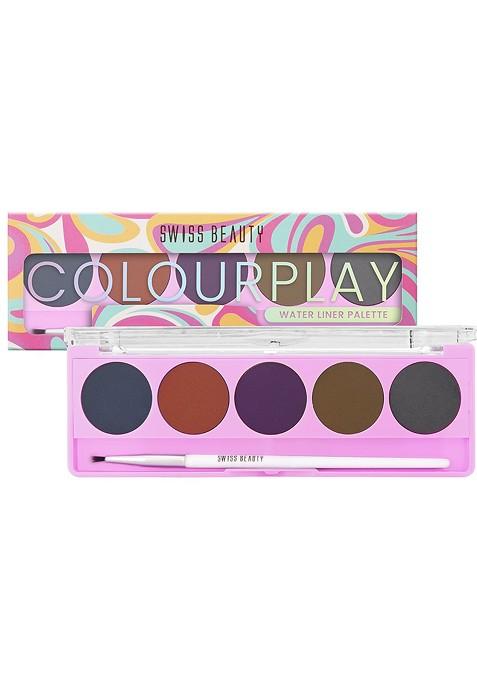 Swiss Beauty Colourplay Water Eye Liner Palette Sundowner 5 G