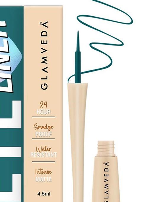 Glamveda Smudge Proof Waterproof Matte Liquid Eyeliner 4 5 Ml Teal Green