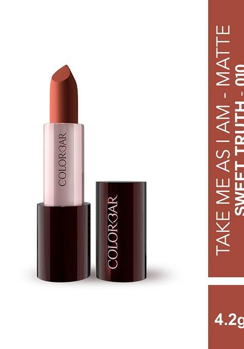 Colorbar Take Me As I Am Vegan Matte Refillable Lipstick With Vitamin E Sweet Truth 010