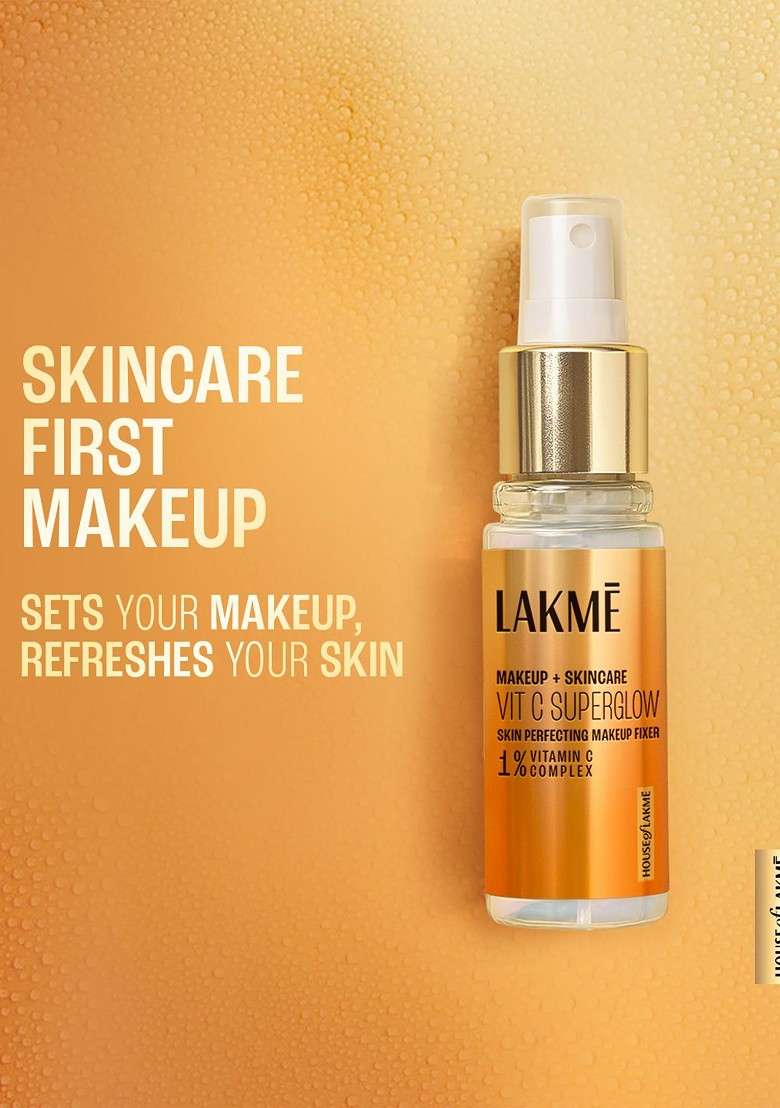 Lakme Makeup Skincare Vitc Superglow Skin Perfecting Fixer 60 Ml - Indya