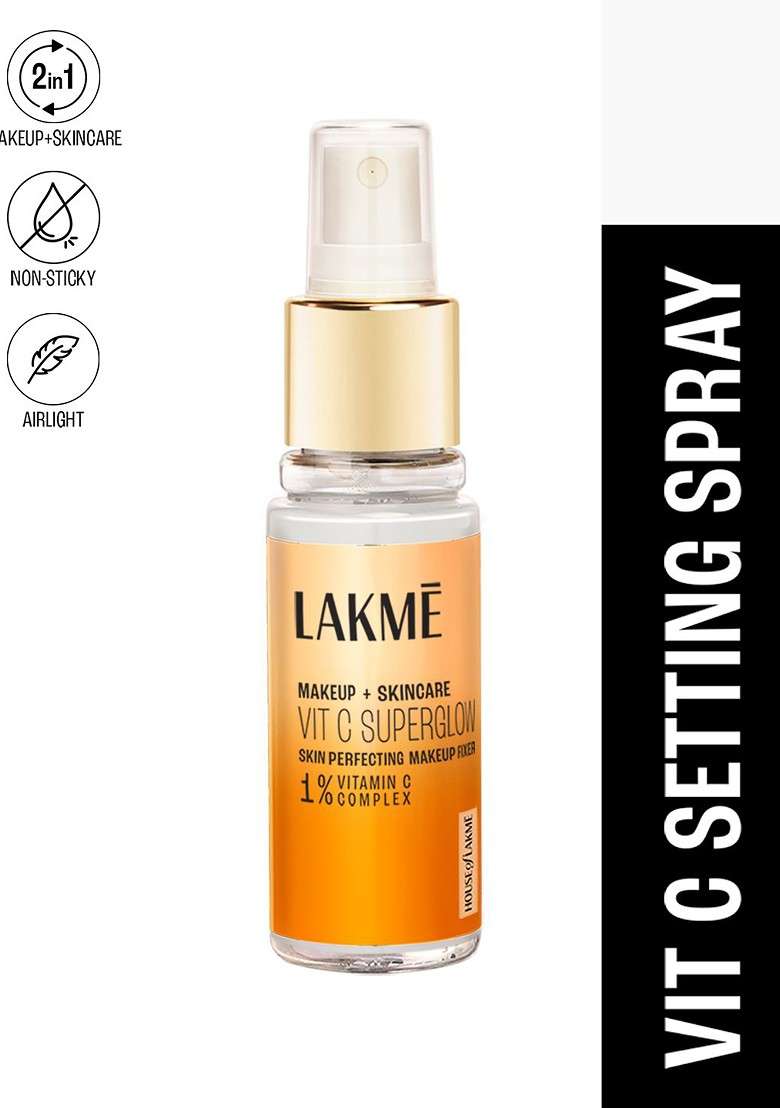 Lakme Makeup Skincare Vitc Superglow Skin Perfecting Fixer 60 Ml - Indya