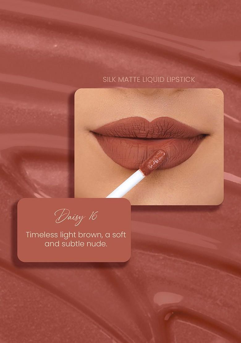 Parul Garg Smudge Proof Matte Lipstick With Shea Butter Vitamin E Daisy Light Brown 3Ml