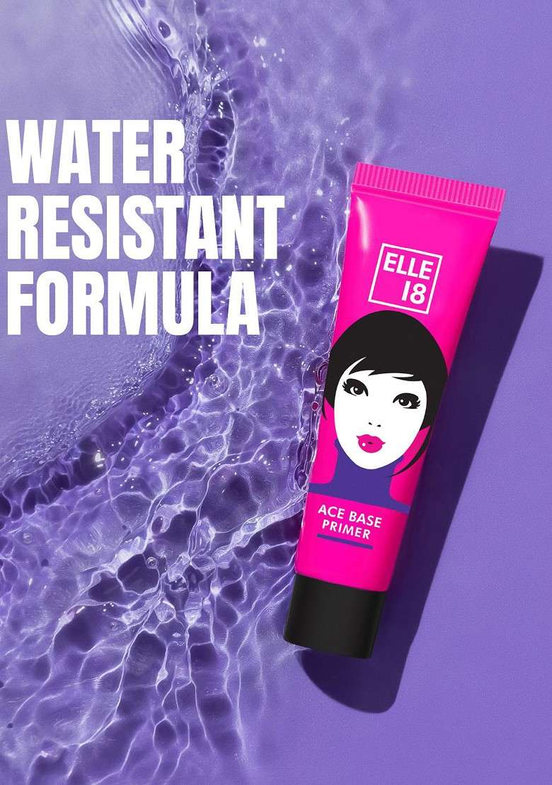 Elle 18 Ace Base Water Resistant Pore Blurring Primer Enriched With Vitamin E 10Ml - Indya
