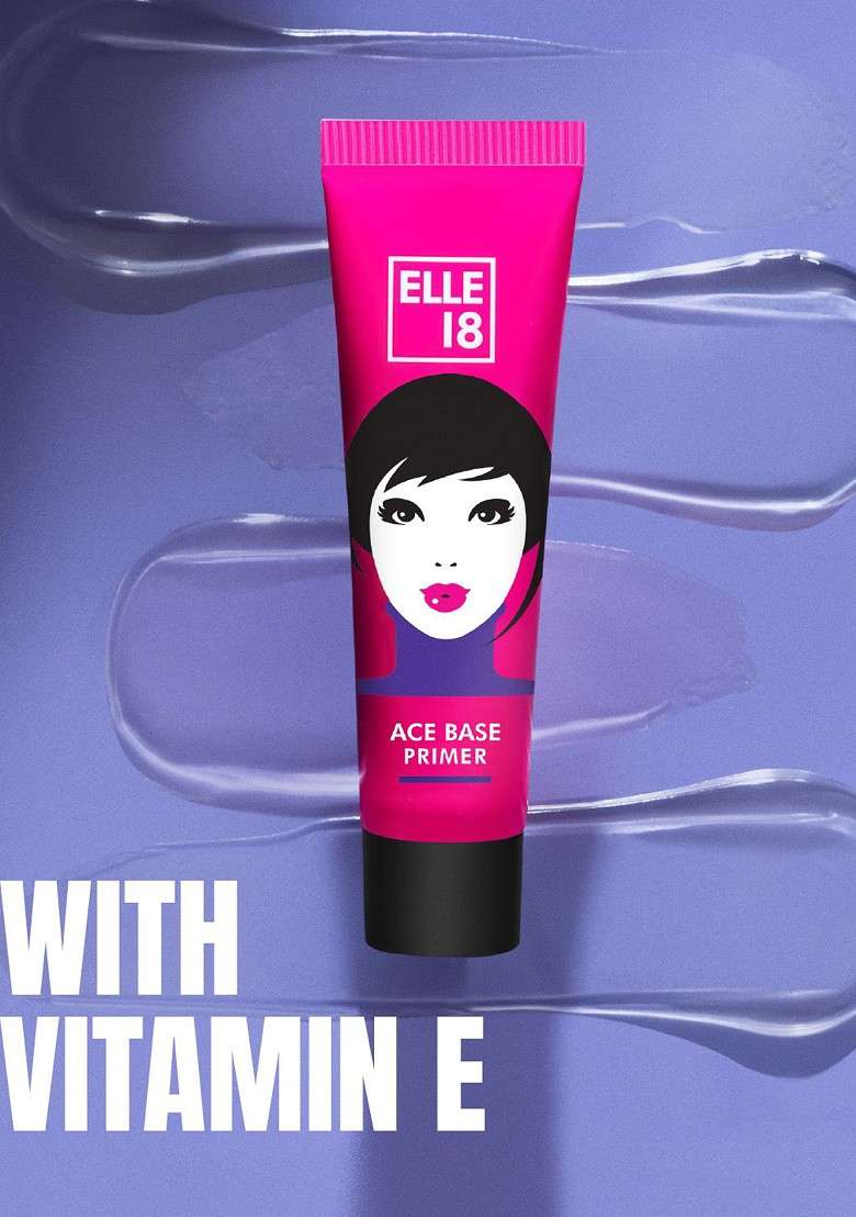 Elle 18 Ace Base Water Resistant Pore Blurring Primer Enriched With Vitamin E 10Ml - Indya
