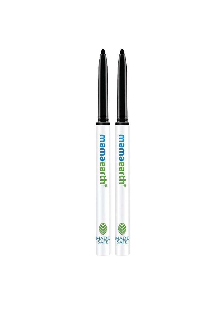 Mamaearth Set Of 2 Long Stay Kajal 0 35G Each Charcoal Black - Indya