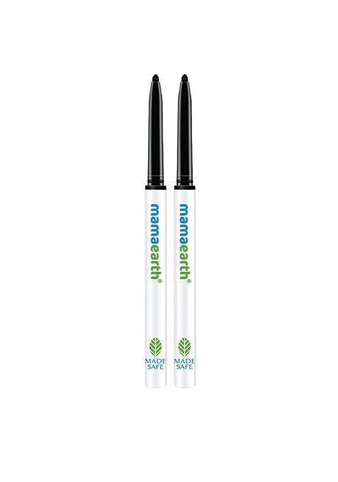 Mamaearth Set Of 2 Long Stay Kajal 0 35G Each Charcoal Black