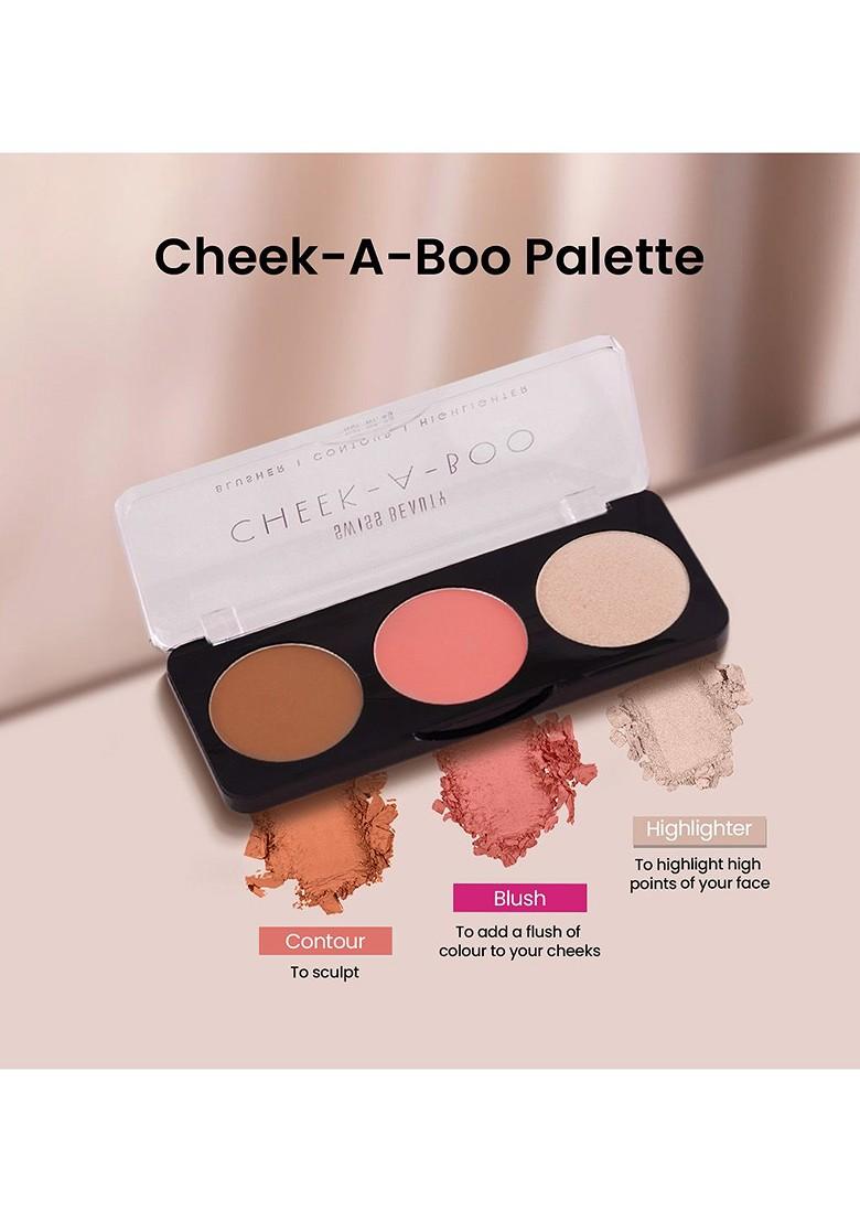 Swiss Beauty 3 In 1 Face Palette Lipstick Combo