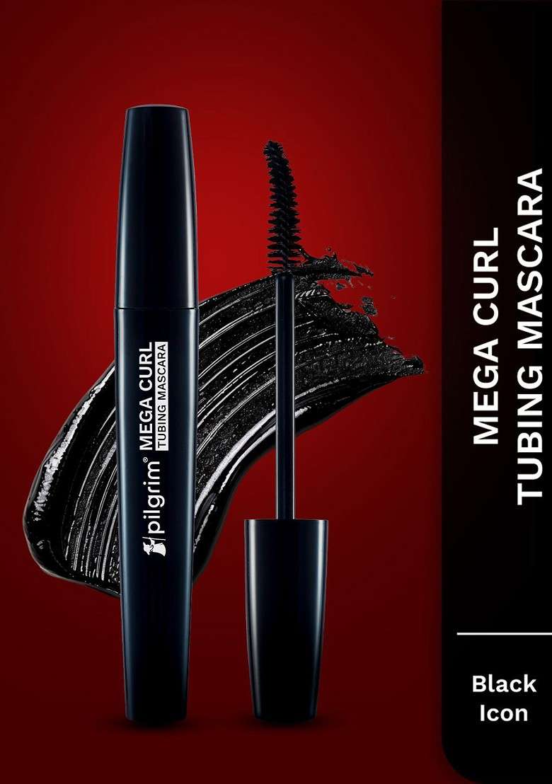 Pilgrim Mega Curl Tubing Smudge Proof Mascara 5Ml Black Icon 01 - Indya