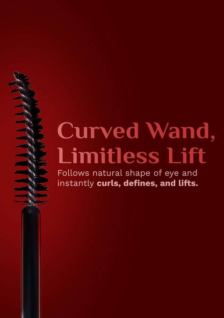 Pilgrim Mega Curl Tubing Smudge Proof Mascara 5Ml Black Icon 01 - Indya
