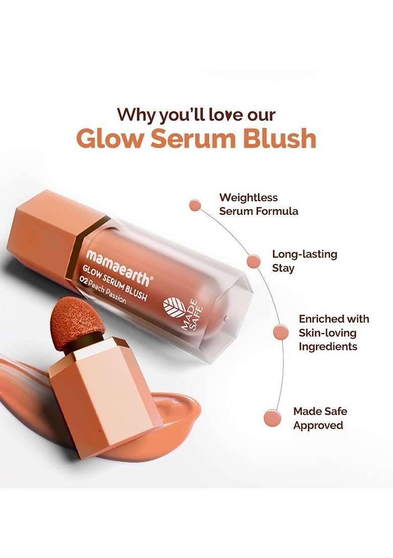 Mamaearth Glow Serum Blush 5 Ml Peach Passion 02 - Indya