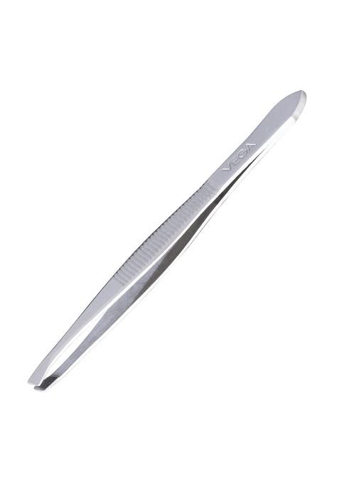 Vega Tw 01 Flat Tip Tweezer With Square Silver Toned