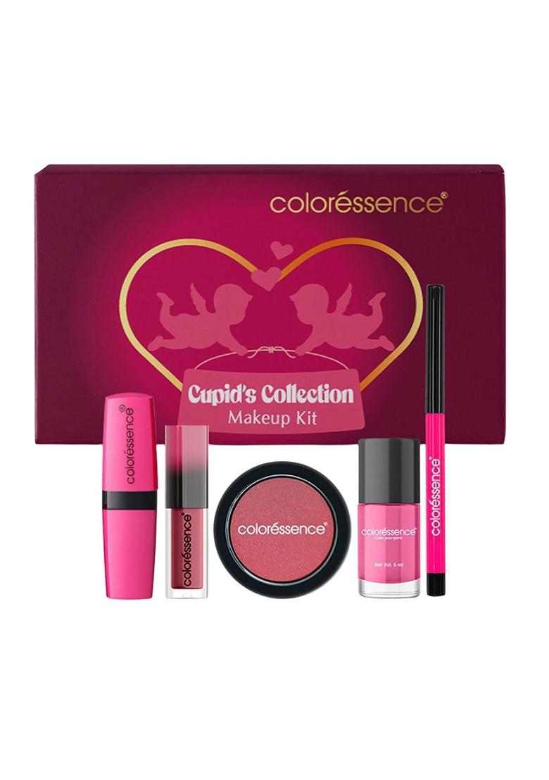 Coloressence Set Of 5 Lipstick Blush Nail Paint Kajal Cupid'S Collection Makeup Kit