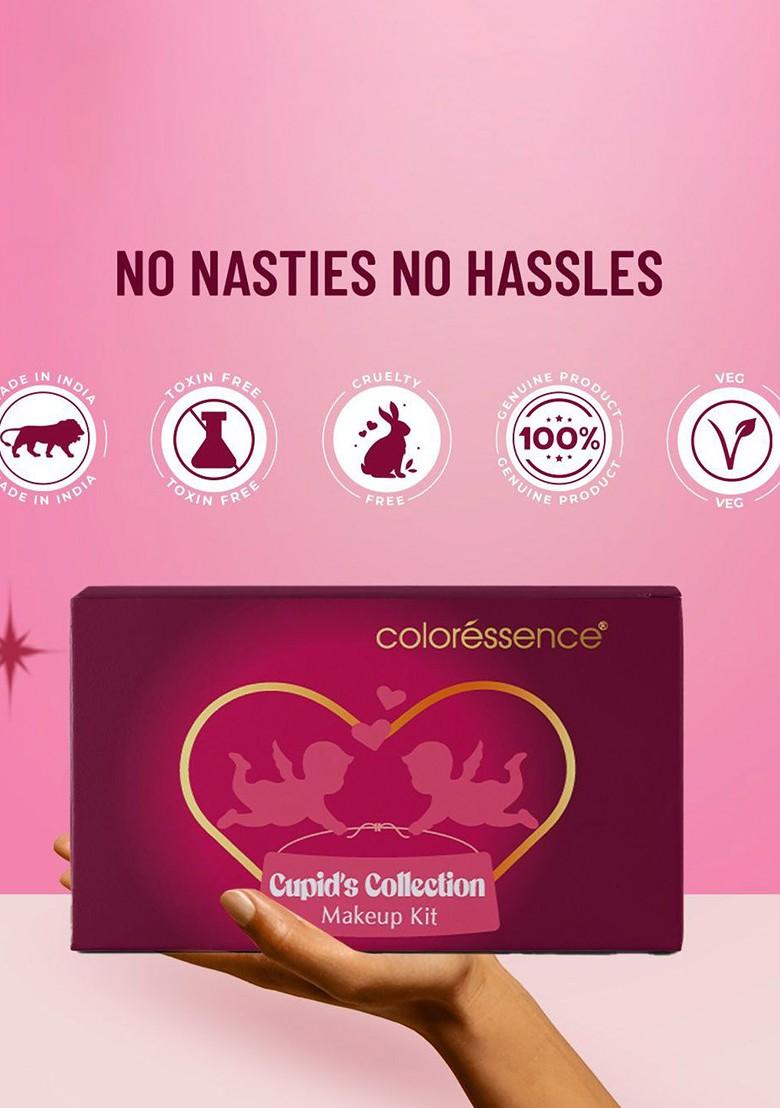 Coloressence Set Of 5 Lipstick Blush Nail Paint Kajal Cupid'S Collection Makeup Kit